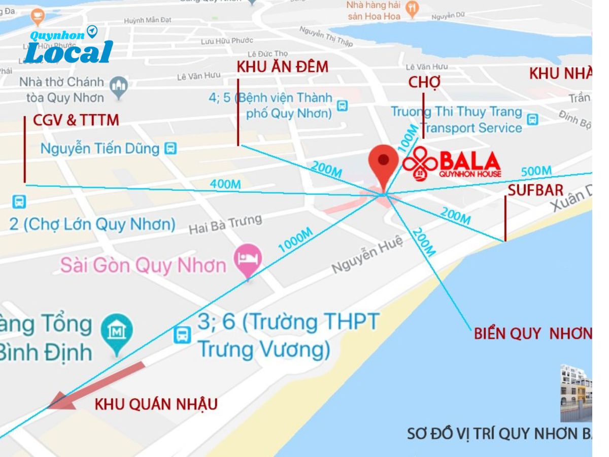 Với vị trí lý tưởng này, bạn có thể khám phá được nhiều vẻ đẹp của thành phố biển xinh đẹp này