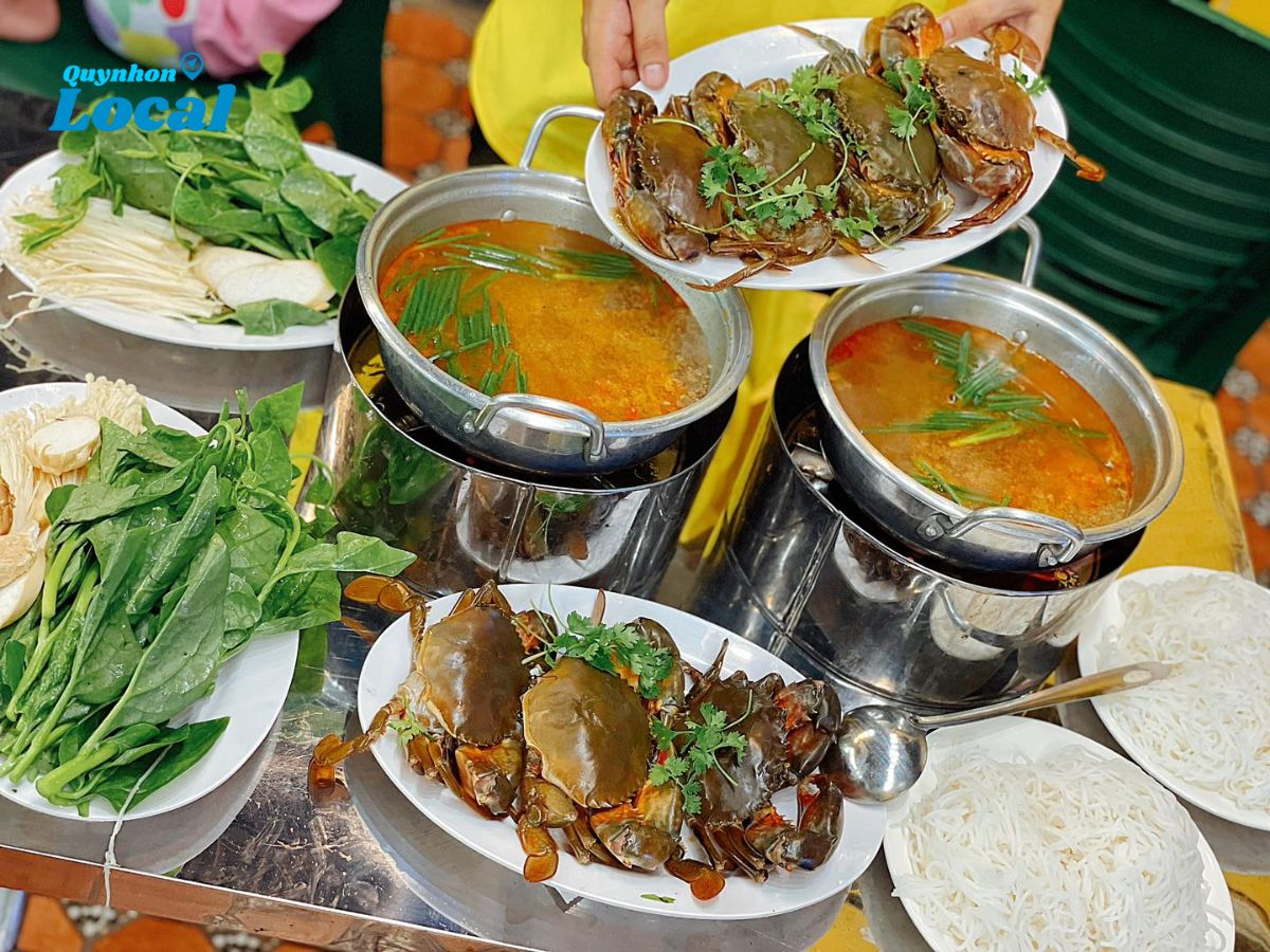 Quán hải sản quen thuộc của dân địa phương