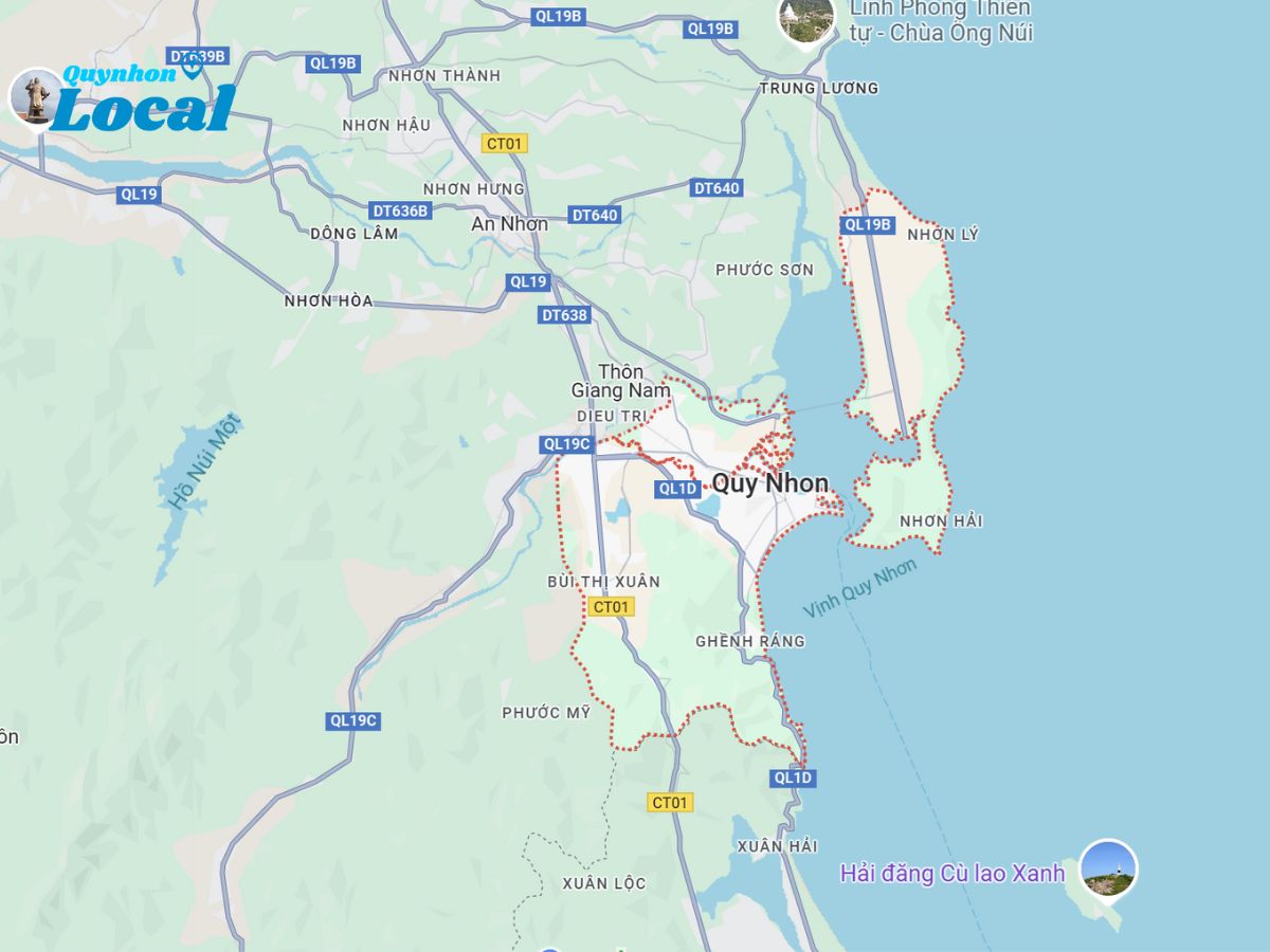 Quy Nhơn trên google map