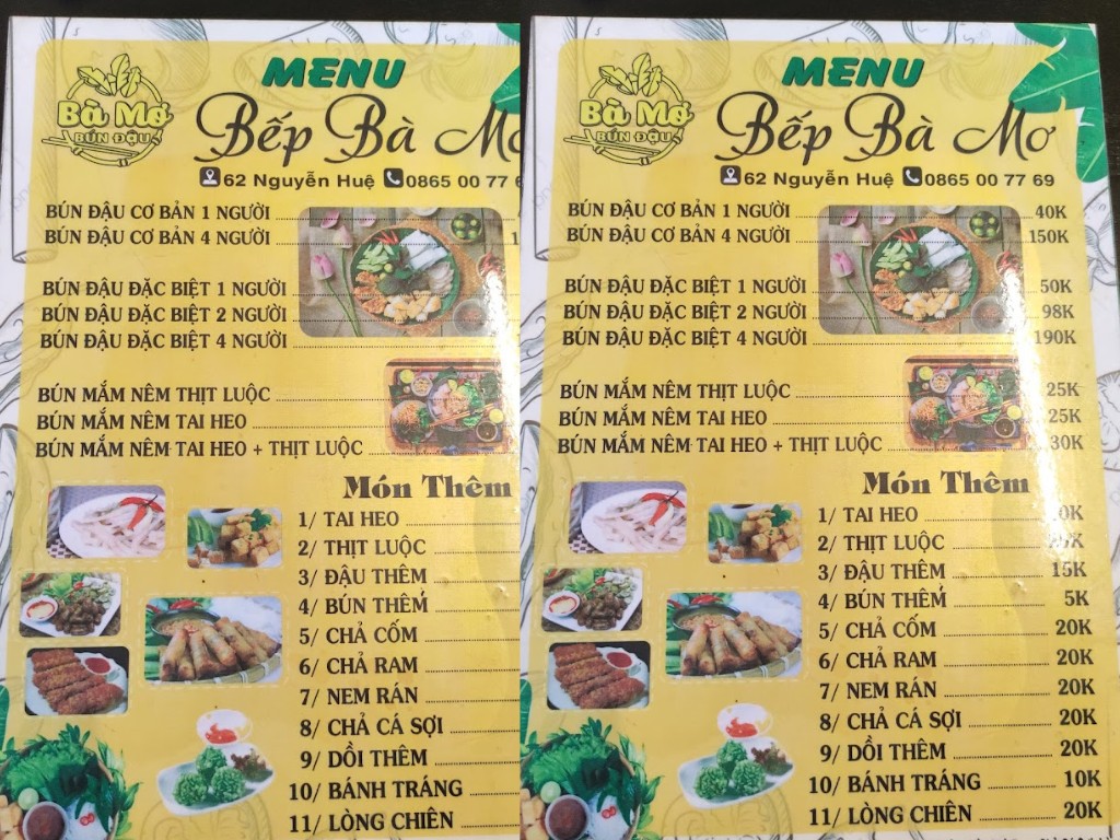 Bún đậu nhà bà Mơ